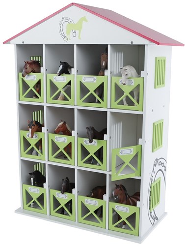 Kids GLOBE scatola porta giocattoli cavalli con 12 scomparti legno-2