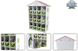 Kids GLOBE scatola porta giocattoli cavalli con 12 scomparti legno
