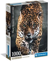 Clementoni puzzle giaguaro 1000 pezzi compatto - puzzle per adulti