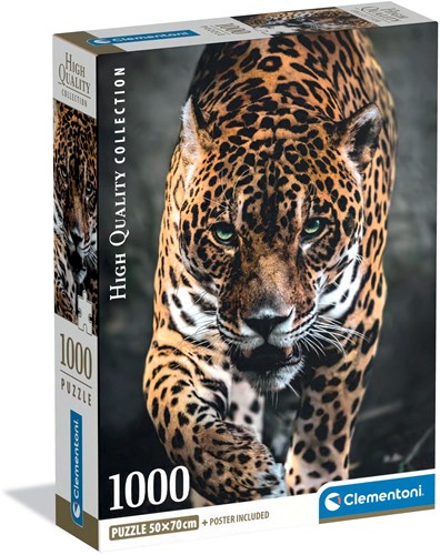 Clementoni puzzle giaguaro 1000 pezzi compatto - puzzle per adulti