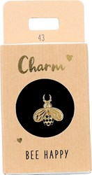Depesche ciondolo ape dorato con cristallo - charm per orecchino