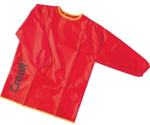 Creall grembiule pittura rosso - grembiule bambino taglia M - protettivo e lavabile