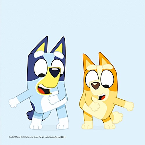 Bluey tovaglioli di carta 20 pezzi - Giallo - Decorazione festa bambini-3