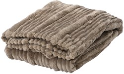 Decoris coperta plaid poliestere velluto a coste grigio 170x130cm divano