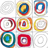 Fridolin set artistico da colorare 4 disegni con cornice 15x15 cm Wassily Kandinksky-2