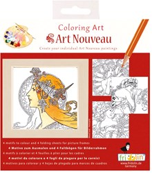 Fridolin set da colorare disegni con cornice 15x15 cm Art Nouveau creativo