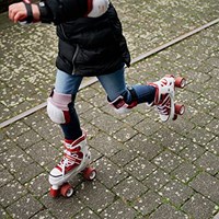 Hudora pattini a rotelle sneaker ambra regolabili misura 36-39 bambini-2