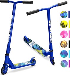 BOLDCUBE Monopattino Stunt - Blu - Step acrobatico per bambini - Skatepark