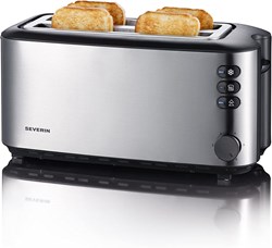 Severin Tostapane Acciaio Inox Automatico 4 Fette 1400W Lunga Fessura