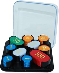 HOT Games set fiches roulette 100 pezzi stampati oro casino
