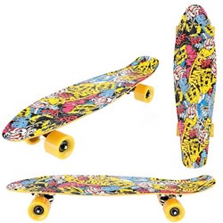 Toi-Toys skateboard con stampa skull cool - skateboard bambini 60cm