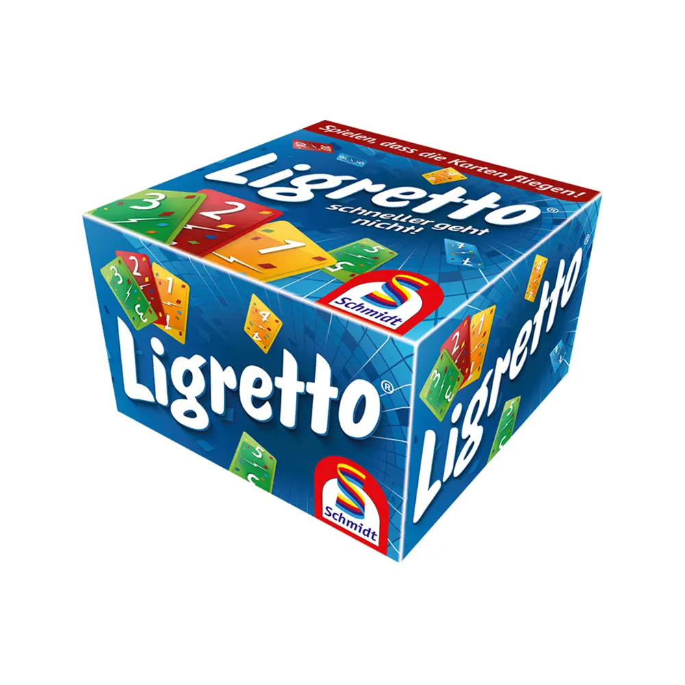 Schmidt gioco di carte Ligretto blu - gioco di reazione veloce per 4 giocatori