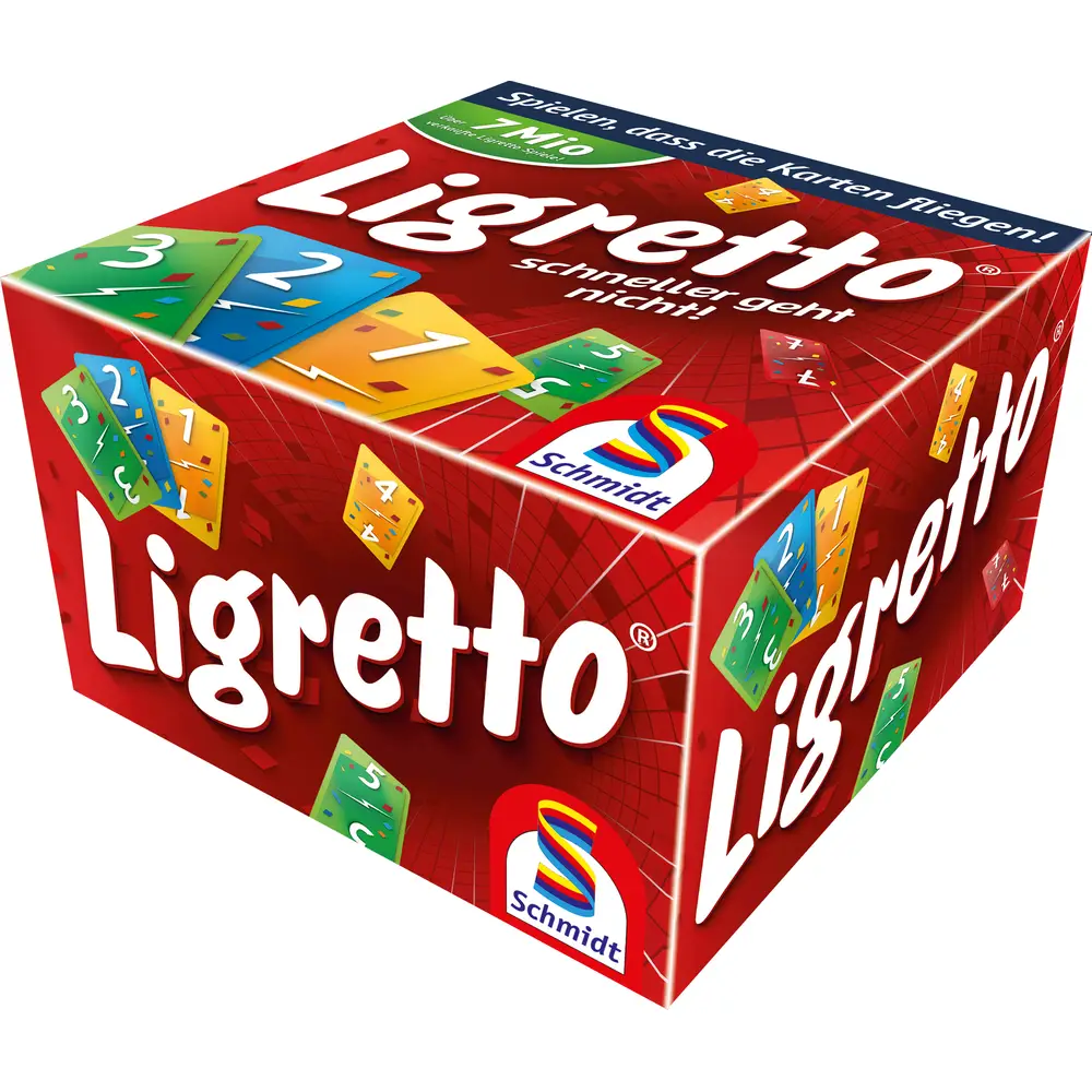 Schmidt Ligretto gioco di carte rosso - gioco di società veloce per 2-4 giocatori