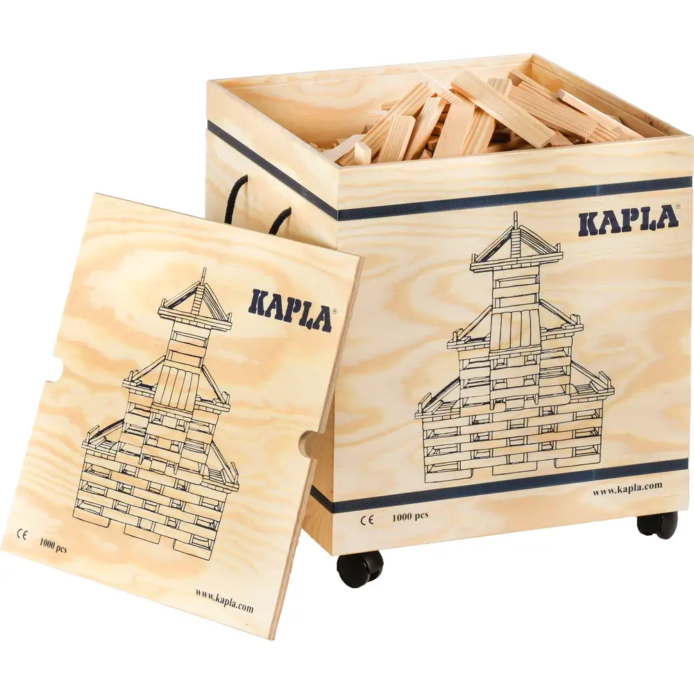 Vedes set di costruzione - Kapla 1000 blocchetti giocattolo in legno