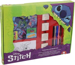 Stitch set timbri maxi 22 pezzi blu kit creativo