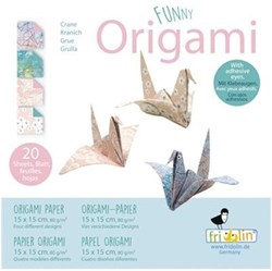 Fridolin giocattolo origami Set piegatura gru 15x15 cm 20 fogli carta