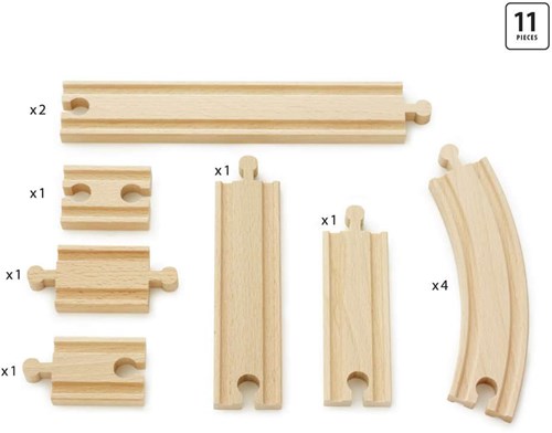 Brio set di espansione binari treno in legno - 33401 - pacchetto binari-3
