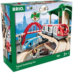 Brio set treno con stazione - Ferrovia giocattolo per bambini