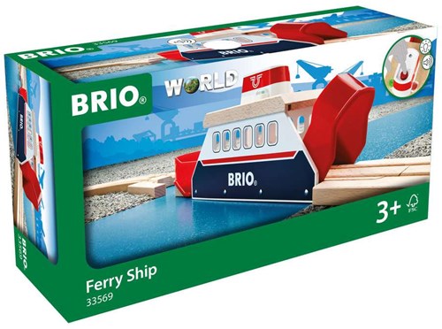 Brio Traghetto giocattolo in legno - nave traghetto con luce e suono