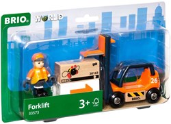 Brio carrello elevatore giocattolo - arancione - sistema di sollevamento magnetico