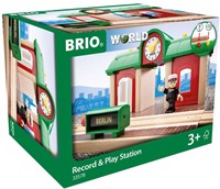 Brio Stazione ferroviaria con funzione di registrazione audio - giocattolo in legno interattivo