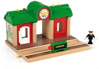 Brio Stazione ferroviaria con funzione di registrazione audio - giocattolo in legno interattivo-2