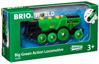 Brio grande locomotiva verde a batteria - treno giocattolo - 33593