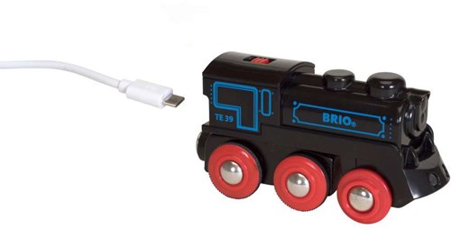 Brio locomotiva ricaricabile treno con cavo mini USB - 33599 - giocattolo sostenibile-3