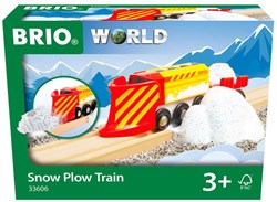 Brio treno in legno con spazzaneve - trenino giocattolo per l'inverno