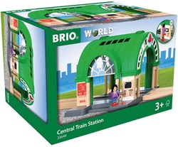 Brio stazione centrale in legno - stazione ferroviaria giocattolo interattiva