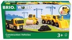 Brio veicoli da costruzione - set giocattolo con dettagli in legno per cantiere