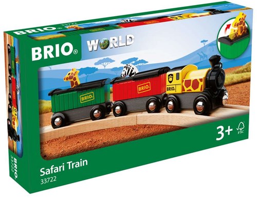 Brio Treno safari con animali - giocattolo in legno colorato per bambini