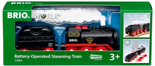 Brio treno a vapore a batteria - trenino giocattolo con effetto vapore - 33884