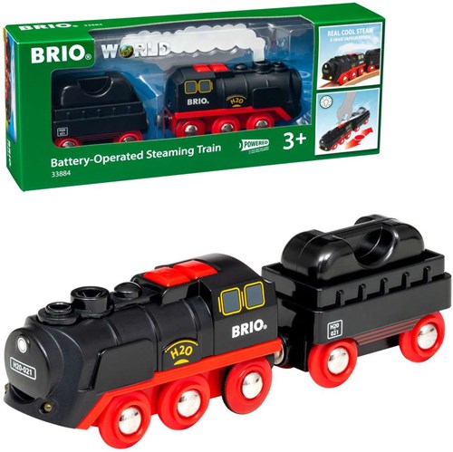 Brio treno a vapore a batteria - trenino giocattolo con effetto vapore - 33884-2