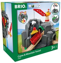 Brio Grande Miniera d'Oro con Tunnel Sonoro e Gru - Pista in Legno
