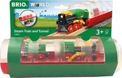 Brio treno a vapore giocattolo con tunnel - set treno in legno