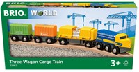 Brio treno merci in legno giocattolo con tre vagoni - 33982