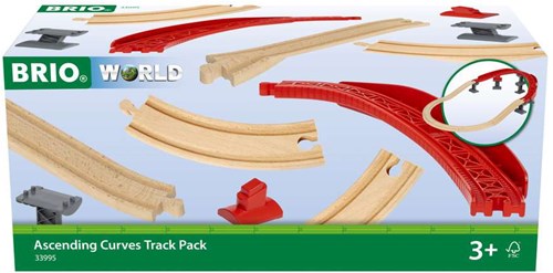 Brio set binari curvi per treno in salita 16 pezzi - giocattolo in legno
