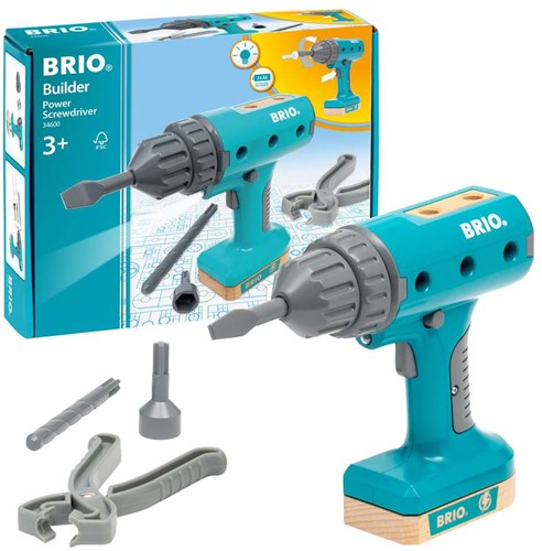 Brio giocattolo da costruzione cacciavite elettrico 34600 per bambini-3