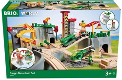 Brio Cargo Mountain Set - pista di treno in legno con montagna e gru