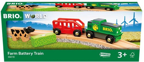 Brio Treno a batteria della fattoria - trenino giocattolo per il divertimento in fattoria