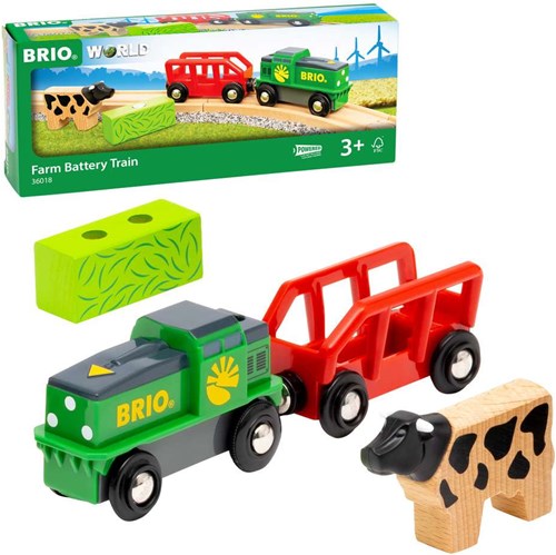 Brio Treno a batteria della fattoria - trenino giocattolo per il divertimento in fattoria-2