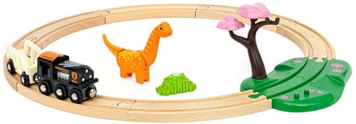 Brio set treno giocattolo dinosauro - ferrovia in legno con dinosauri-3