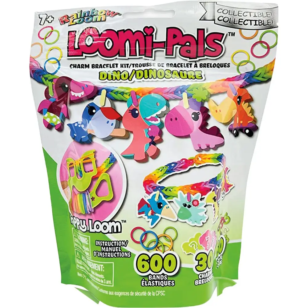 Bandai Rainbow Loom Loomi-Pals set - kit creativo per braccialetti colorati