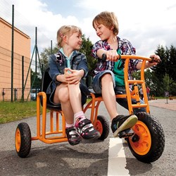Top Trike triciclo sidecar giallo bici bambini regolabile