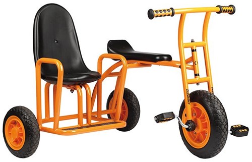 Top Trike triciclo sidecar giallo bici bambini regolabile-2
