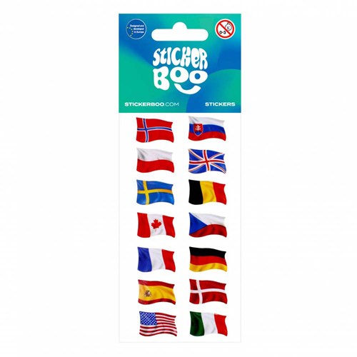 Foglio di adesivi bandiere decorazione carta per bambini e lavoretti-2