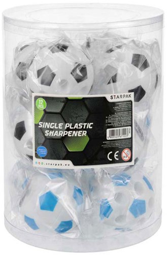 Lobbes temperamatite calcio blu - temperino in plastica per bambini