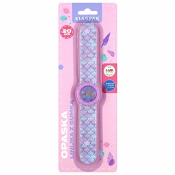 Lobbes righello braccialetto schiaffo unicorno rosa con gomma - giocattolo