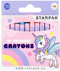 Lobbes set di pastelli a cera unicorno - 12 colori vivaci per bambini